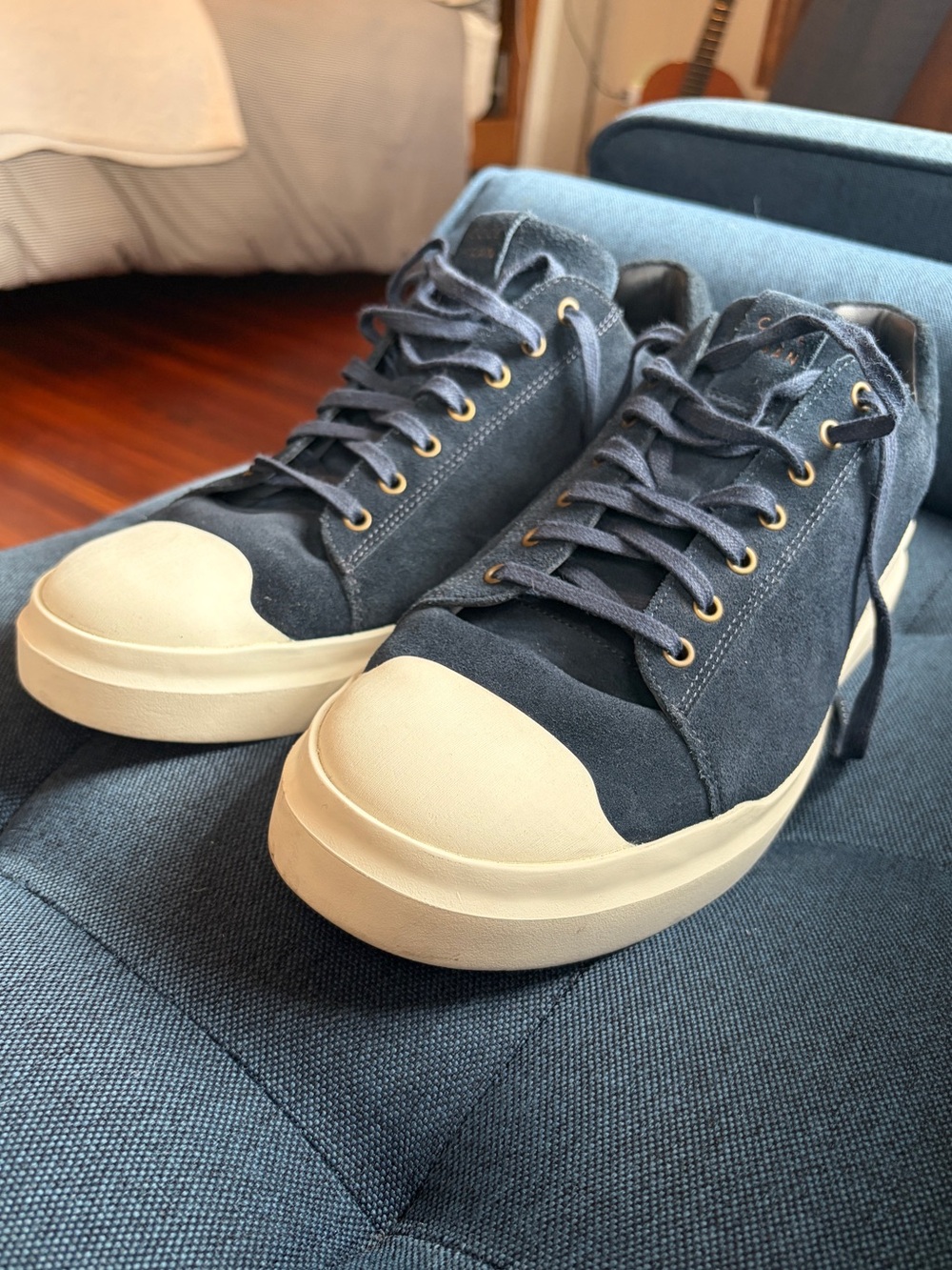 Cole Haan GrandPro Rally Cap Toe Navy Ink Ivory Sneakers 13M